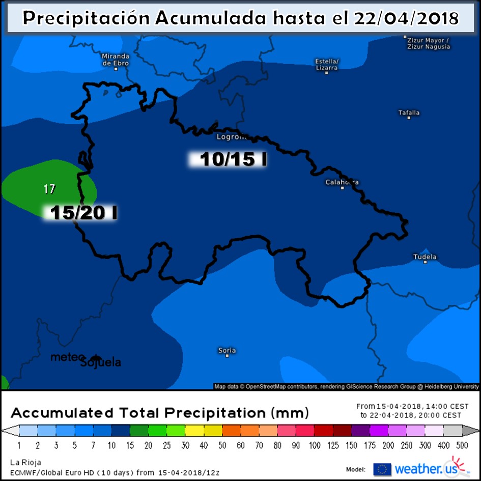 Modelo meteorologico de precipitación acumulada