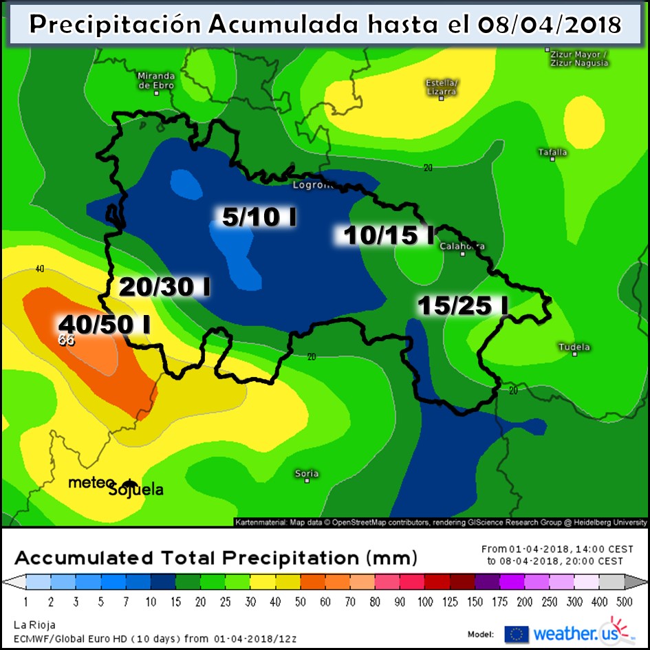 Modelo meteorologico de precipitación acumulada