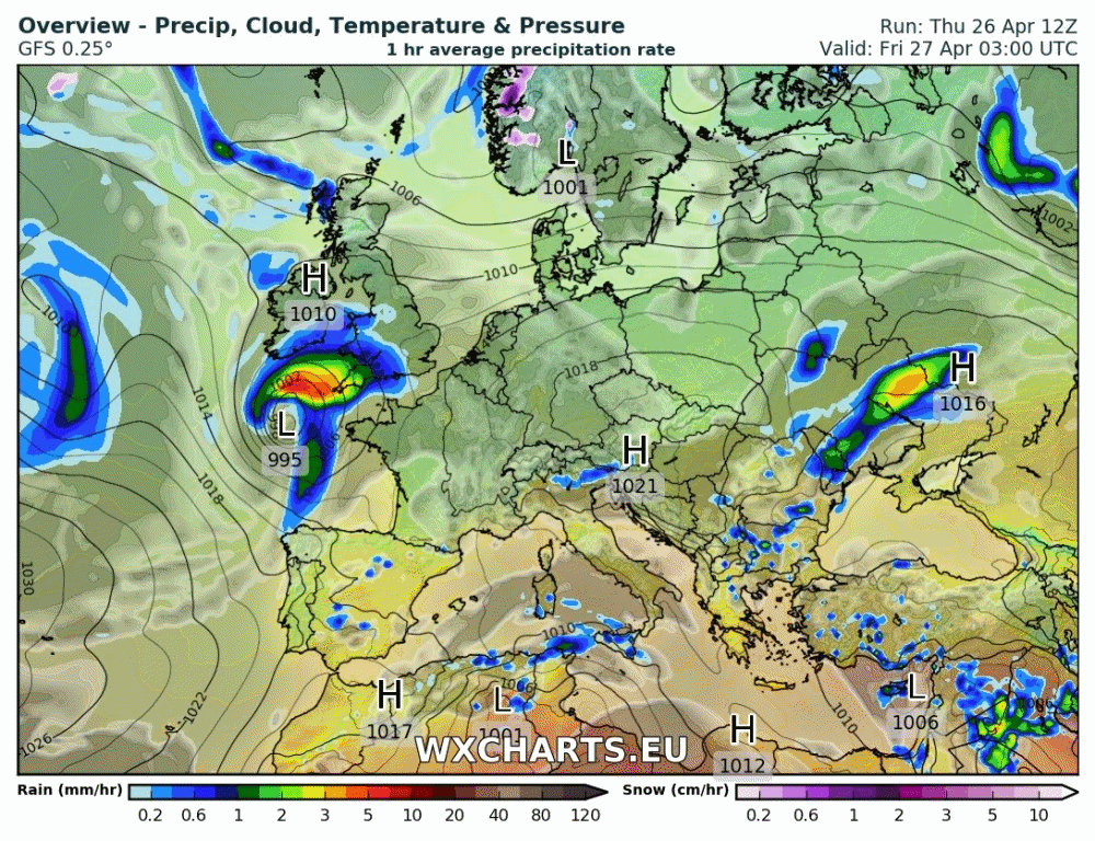 Animación Presiones en superficie .Meteosojuela