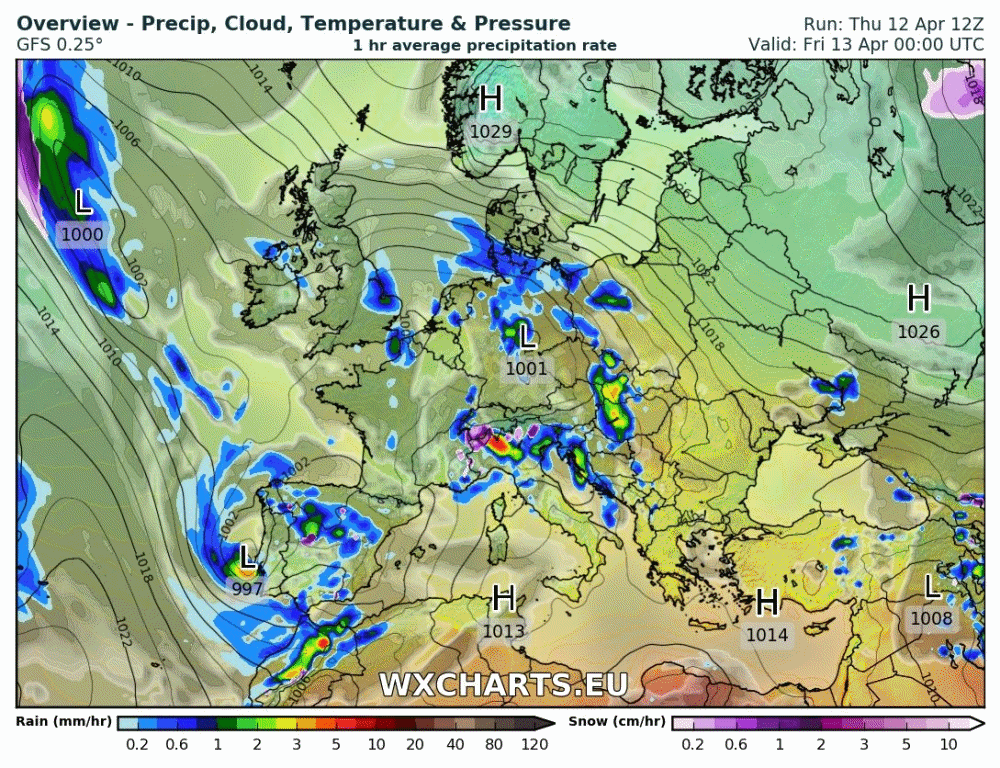 Animación Presiones en superficie .Meteosojuela
