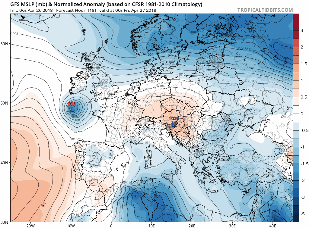 Animación modelo de Aomalías de temperaturas en capas altas.Meteosojuela