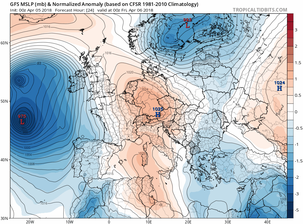Animación modelo de Aomalías de temperaturas en capas altas.Meteosojuela