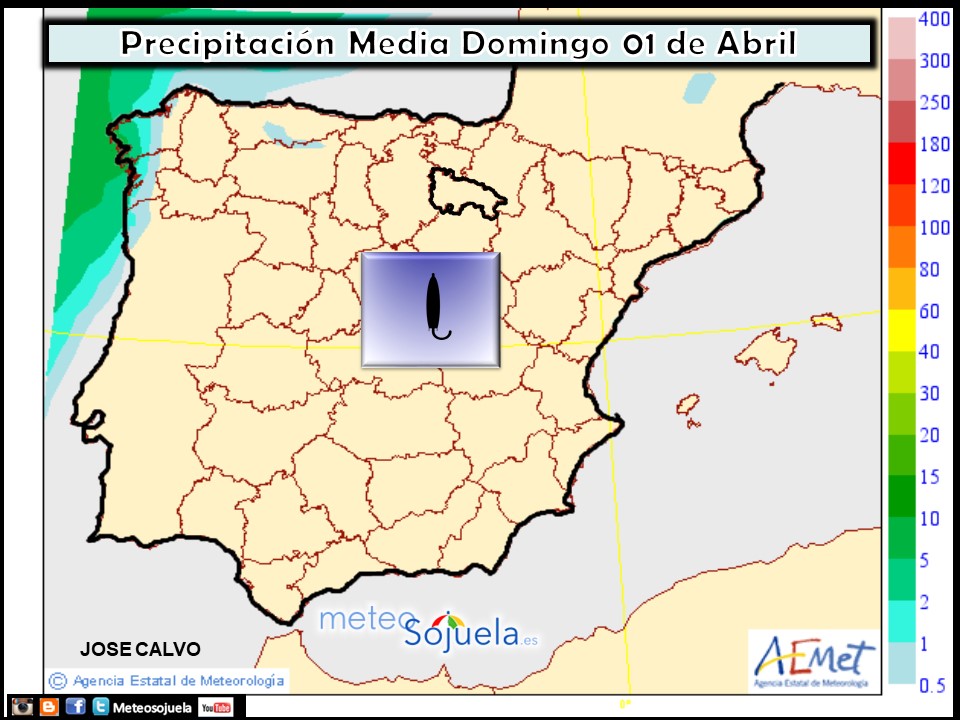 Mapa meteorologico significativo de hoy en La Rioja. Meteosojuela