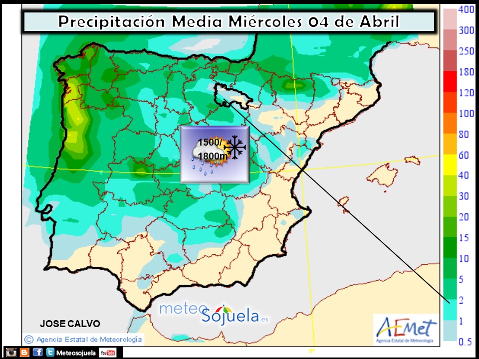 Mapa meteorologico significativo de hoy en La Rioja. Meteosojuela