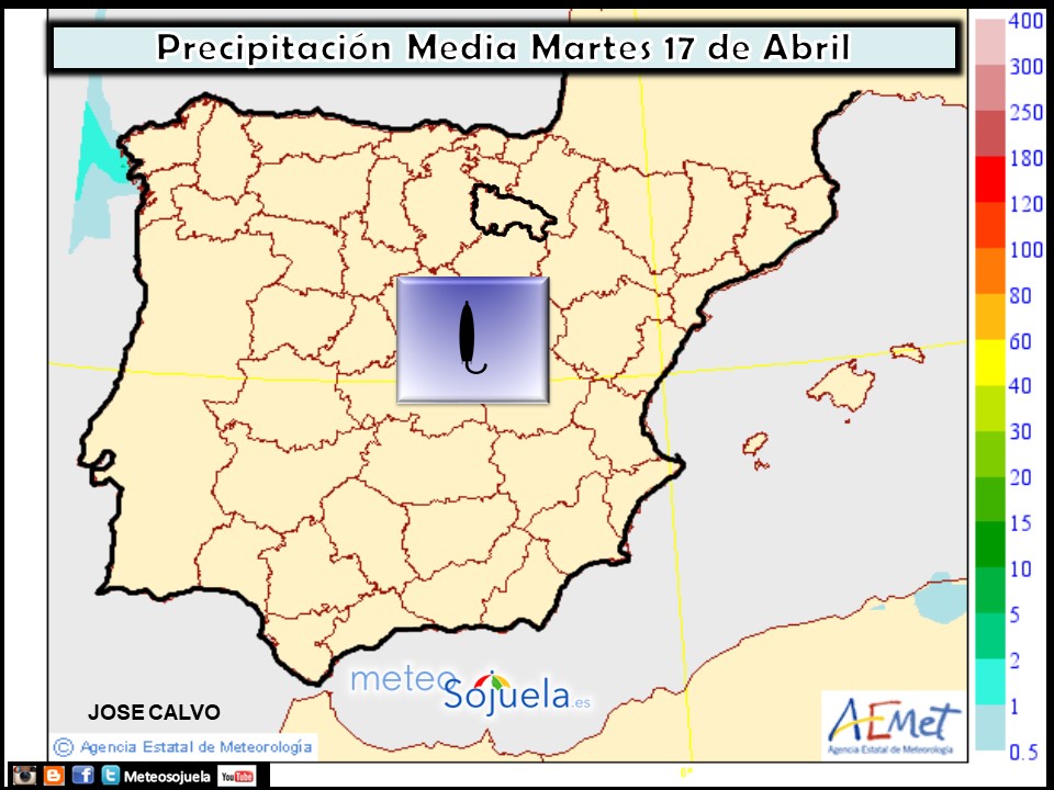 Mapa meteorologico significativo de hoy en La Rioja. Meteosojuela