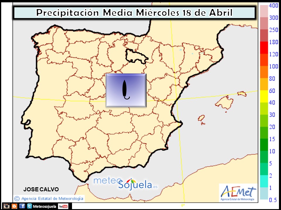 Mapa meteorologico significativo de hoy en La Rioja. Meteosojuela