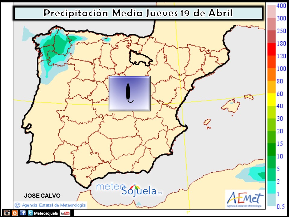 Mapa meteorologico significativo de hoy en La Rioja. Meteosojuela