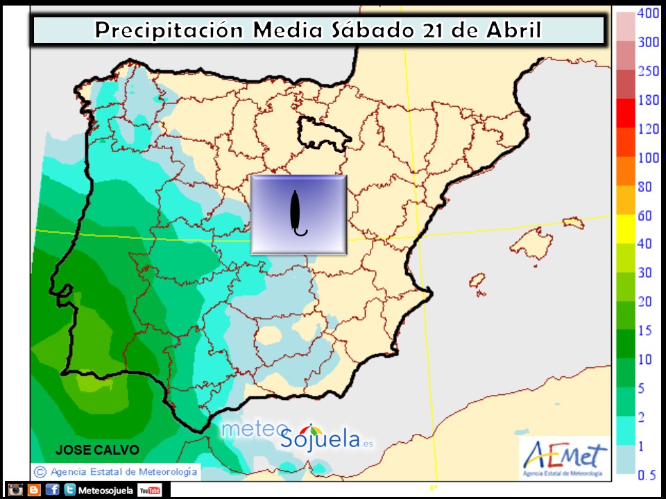Mapa meteorologico significativo de hoy en La Rioja. Meteosojuela