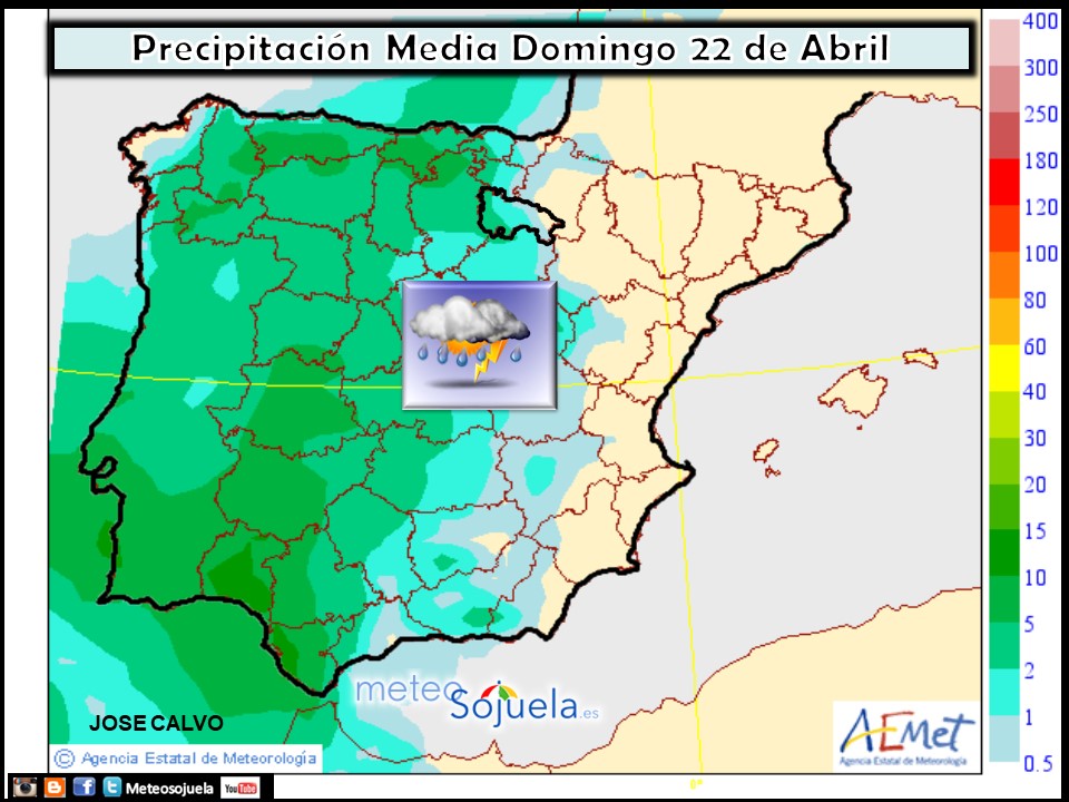 Mapa meteorologico significativo de hoy en La Rioja. Meteosojuela