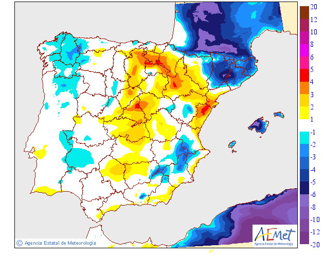 Temperaturas máximas. AEMET.Meteosojuela