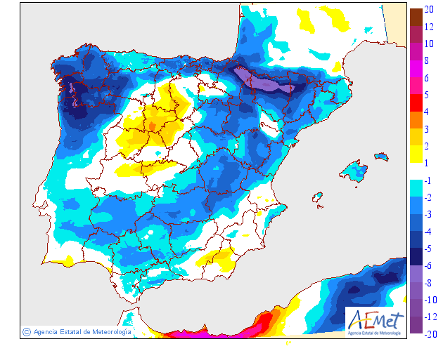 Mapa meteorologico de temperaturas máximas de hoy en La Rioja. Meteosojuela