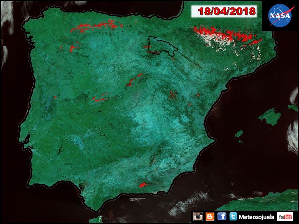 Imágen desde el satélite Aqua de la NASA
