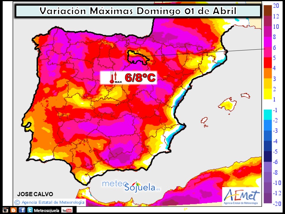 Mapa meteorologico de precipitacion de hoy en La Rioja. Meteosojuela