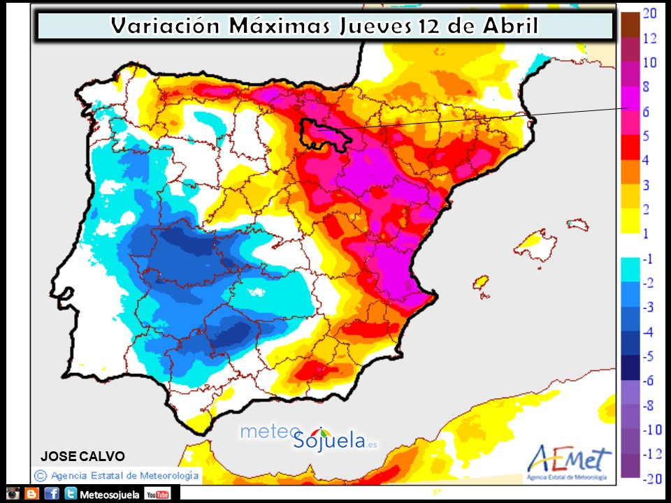 Mapa meteorologico de precipitacion de hoy en La Rioja. Meteosojuela