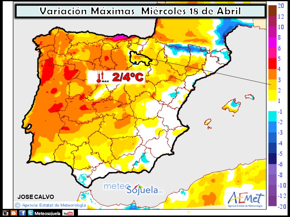 Mapa meteorologico de precipitacion de hoy en La Rioja. Meteosojuela
