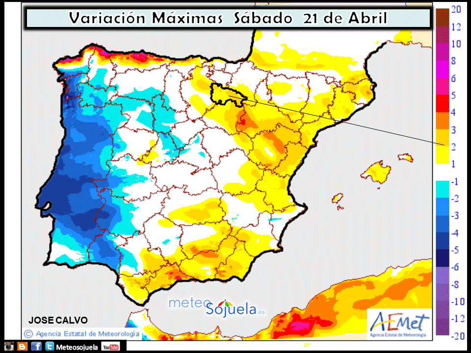 Mapa meteorologico de precipitacion de hoy en La Rioja. Meteosojuela