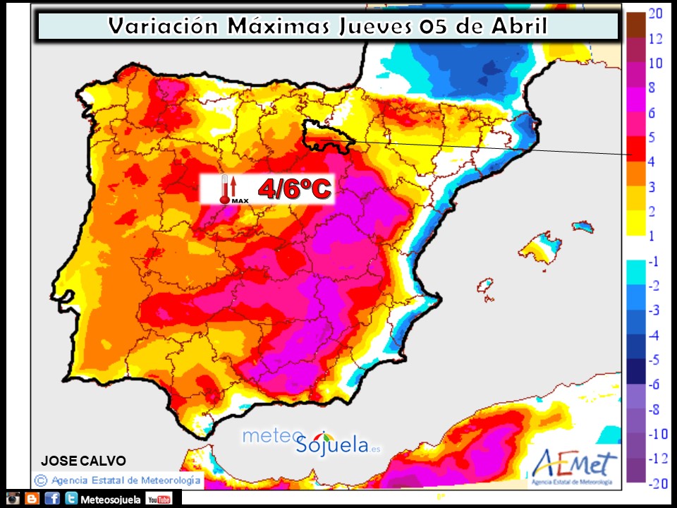 Mapa meteorologico de precipitacion de hoy en La Rioja. Meteosojuela
