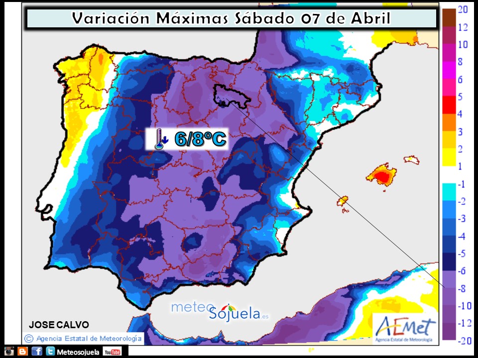 Mapa meteorologico de precipitacion de hoy en La Rioja. Meteosojuela