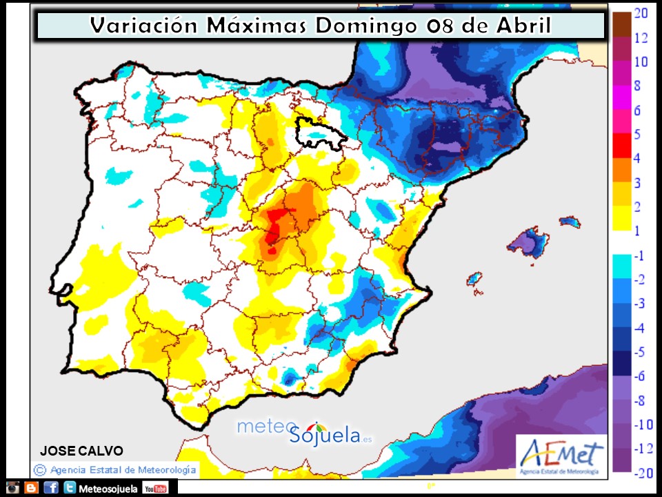 Mapa meteorologico de precipitacion de hoy en La Rioja. Meteosojuela