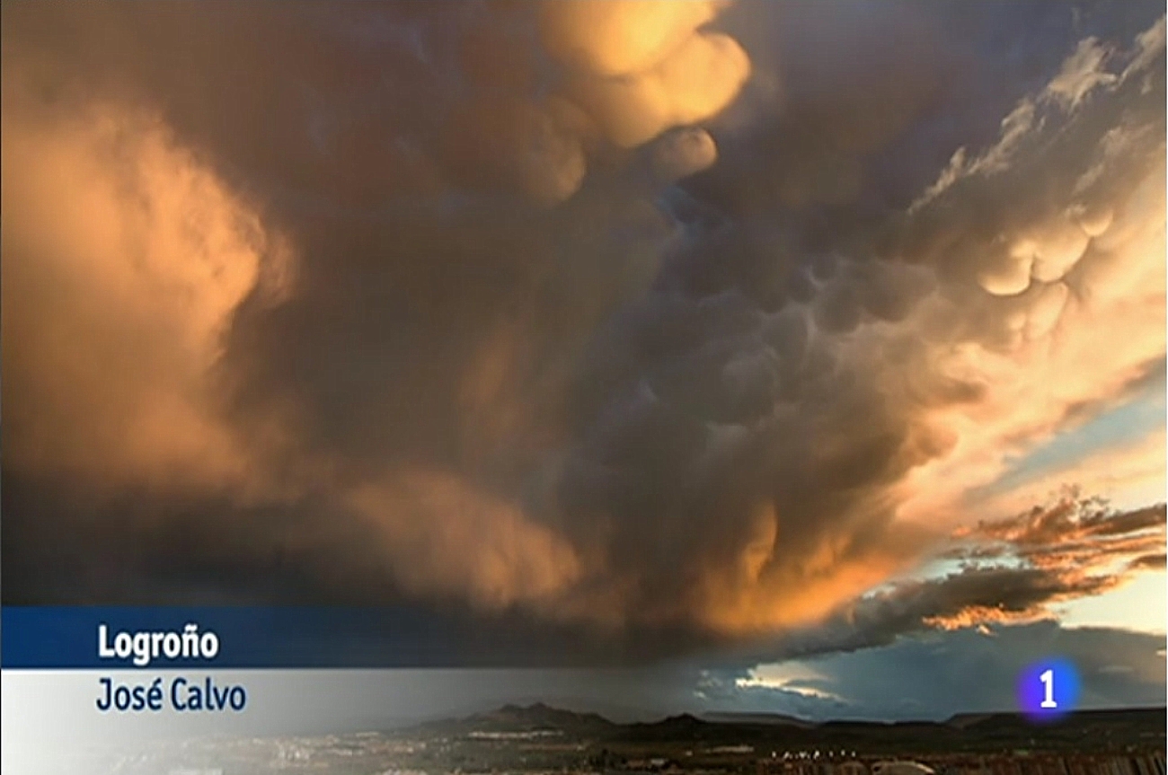 Fotografía emitida en el tiempo de TVE1.Meteosojuela