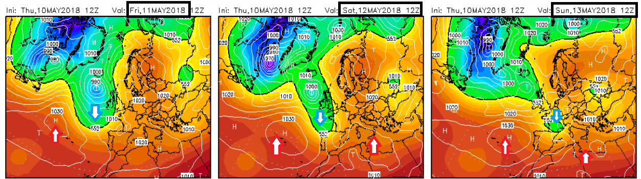 Modelos de altura Geopotencial a 500hPa. Meteosojuela
