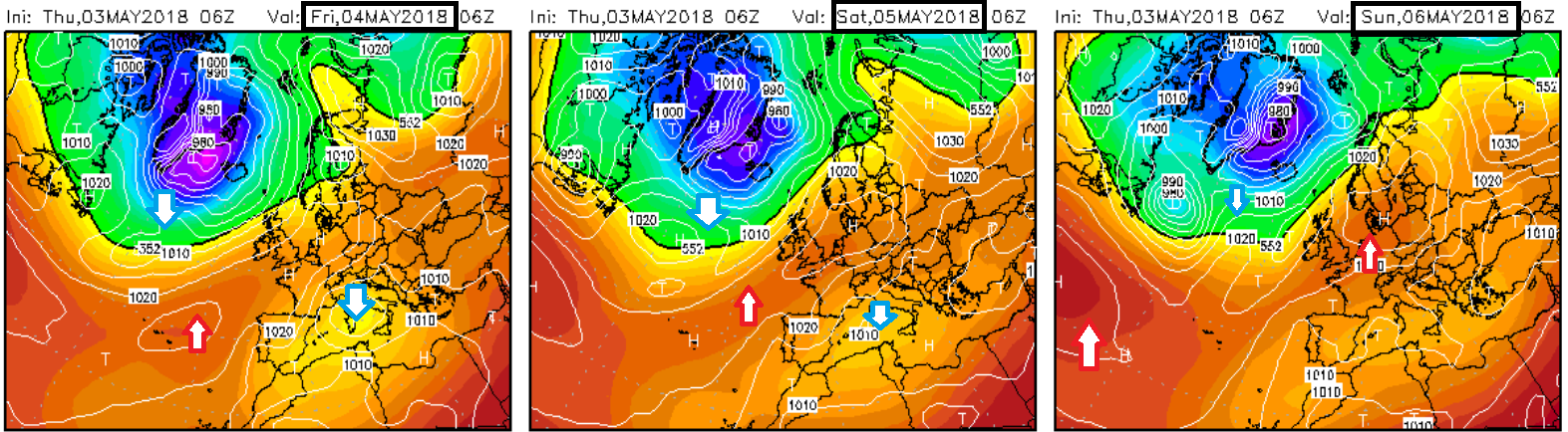 Modelos de altura Geopotencial a 500hPa. Meteosojuela