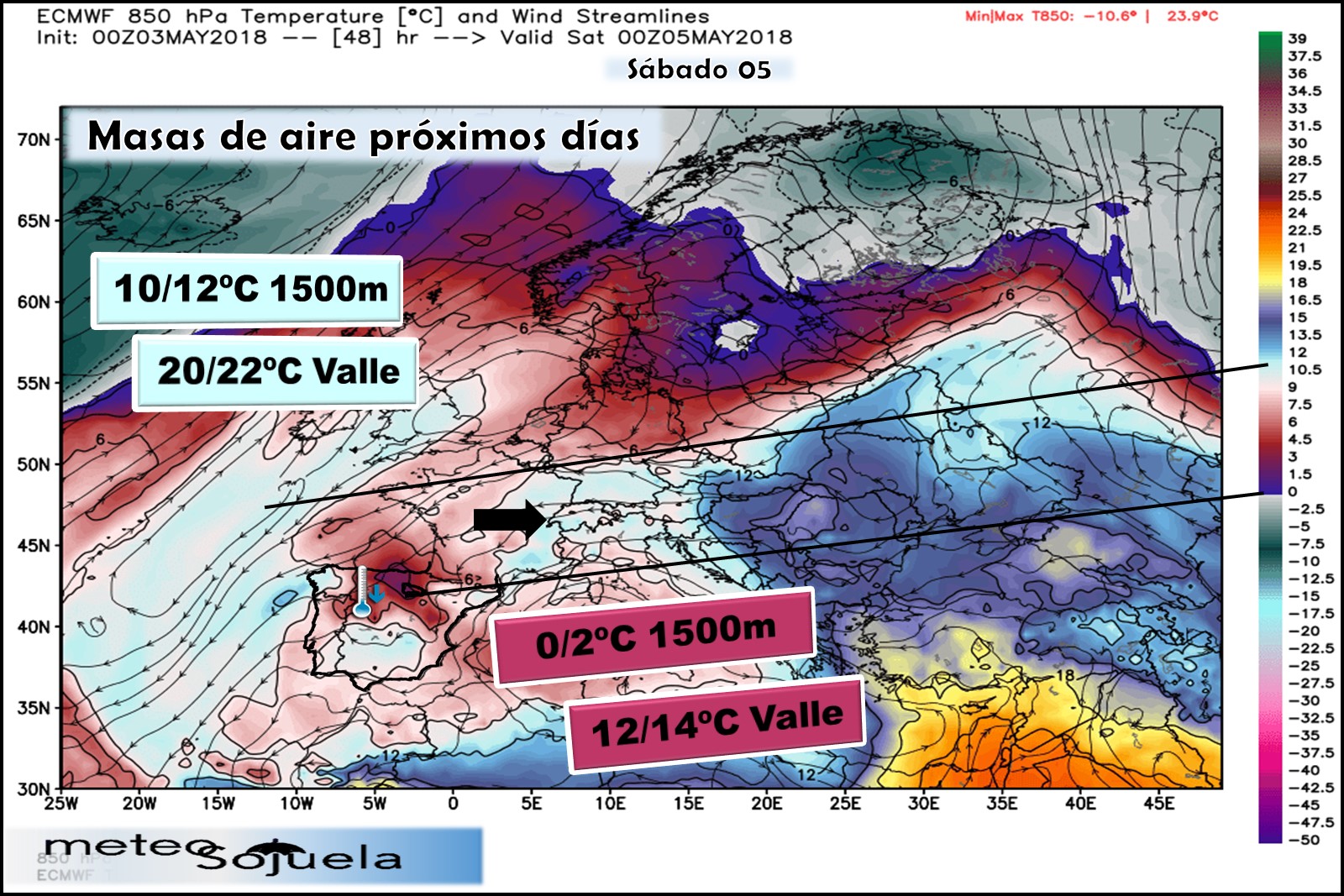 Modelos meteorológicos de altura geopotencial a 850hPa