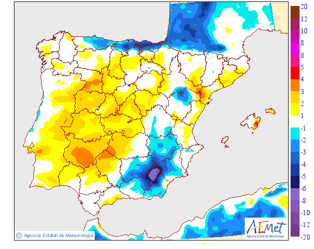 Mapa meteorologico de temperaturas de hoy en La Rioja. Meteosojuela