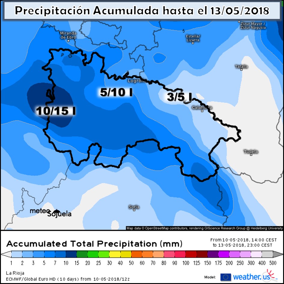 Modelo meteorologico de precipitación acumulada