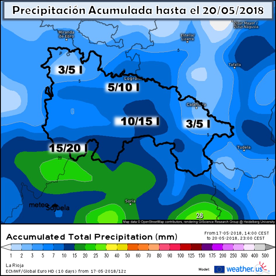 Modelo meteorologico de precipitación acumulada