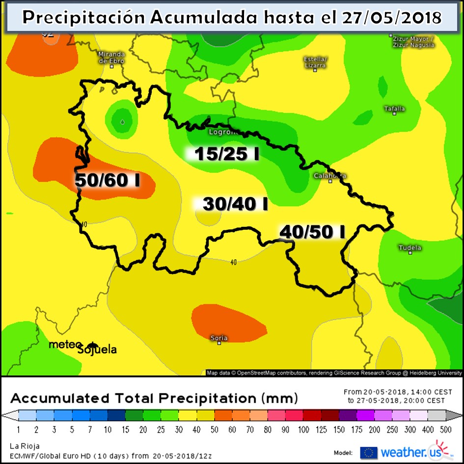 Modelo meteorologico de precipitación acumulada
