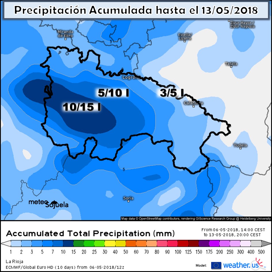 Modelo meteorologico de precipitación acumulada