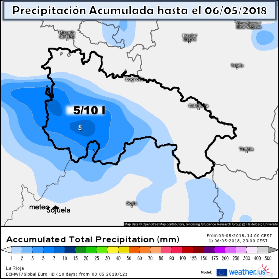 Modelo meteorologico de precipitación acumulada