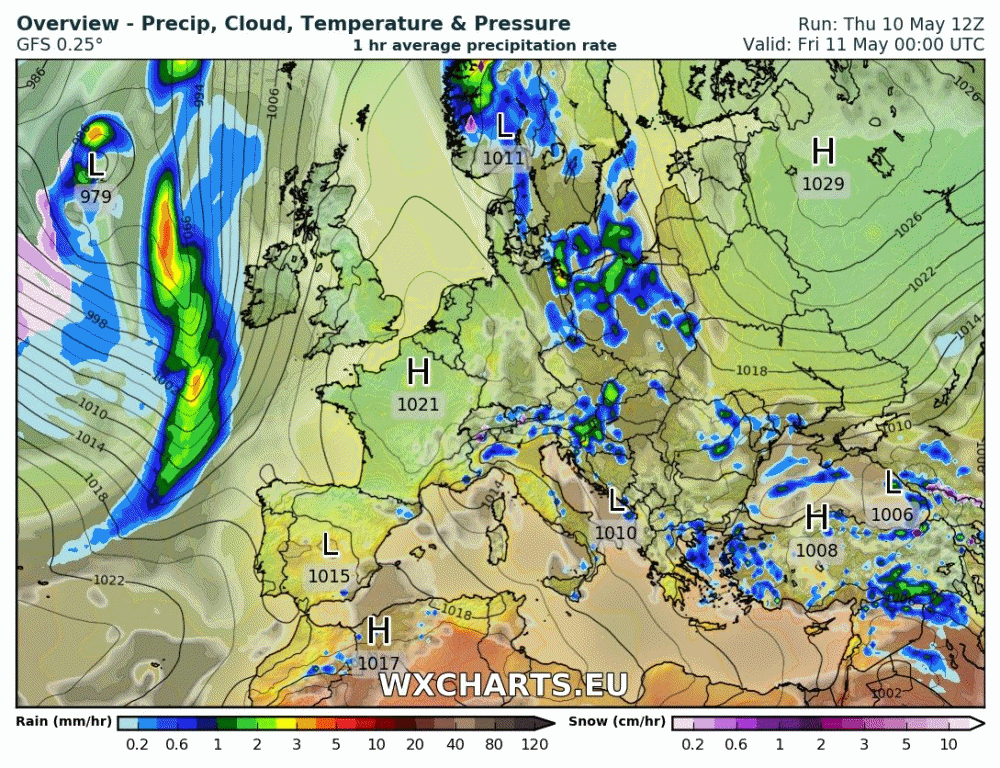 Animación Presiones en superficie .Meteosojuela