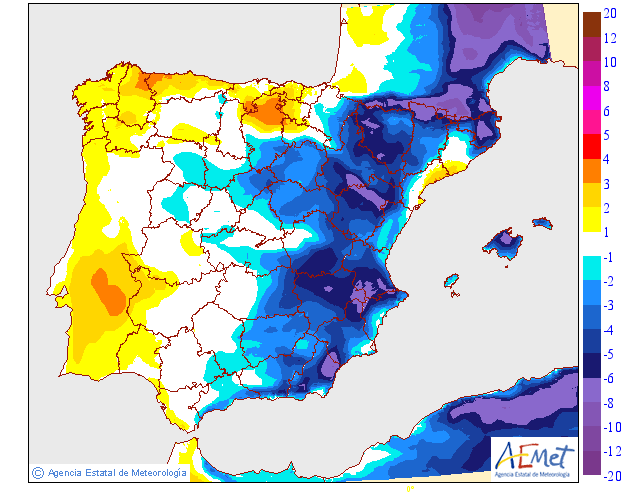 Temperaturas máximas. AEMET.Meteosojuela