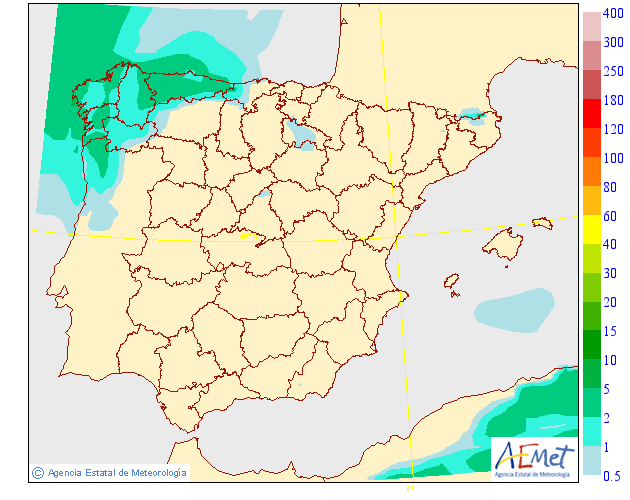 Modelo de precipitacion de AEMET.Meteosojuela