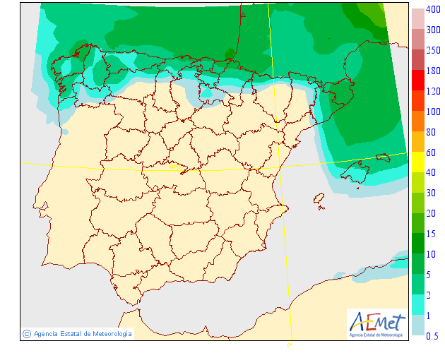 Modelo de precipitacion de AEMET.Meteosojuela