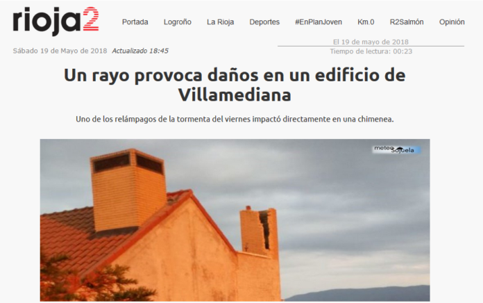 Portada de Rioja2.com. Meteosojuela