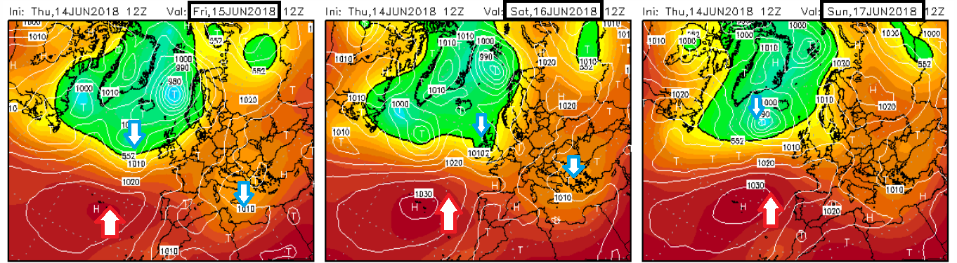 Modelos de altura Geopotencial a 500hPa. Meteosojuela