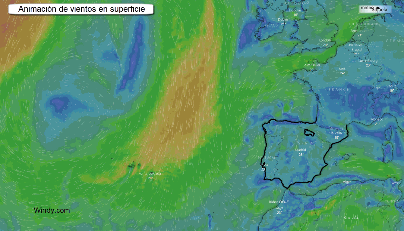 Animación viento en superficie.Meteosojuela