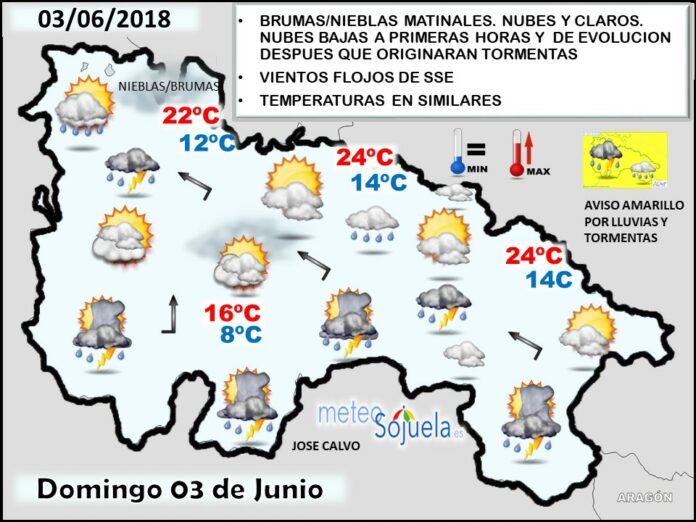 Mapa meteorologico significativo de hoy en La Rioja. Meteosojuela Mapa meteorologico significativo de hoy en La Rioja. Meteosojuela