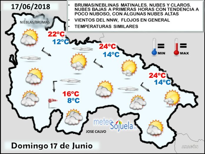 Mapa meteorologico significativo de hoy en La Rioja. Meteosojuela Mapa meteorologico significativo de hoy en La Rioja. Meteosojuela