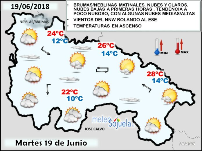 Mapa meteorologico significativo de hoy en La Rioja. Meteosojuela Mapa meteorologico significativo de hoy en La Rioja. Meteosojuela