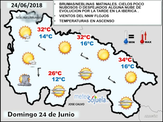 Mapa meteorologico significativo de hoy en La Rioja. Meteosojuela Mapa meteorologico significativo de hoy en La Rioja. Meteosojuela