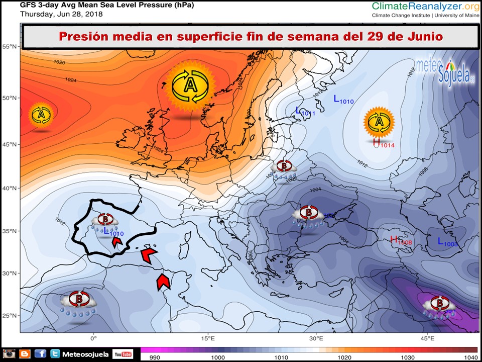 Modelos de Presiones en superficie . Meteosojuela