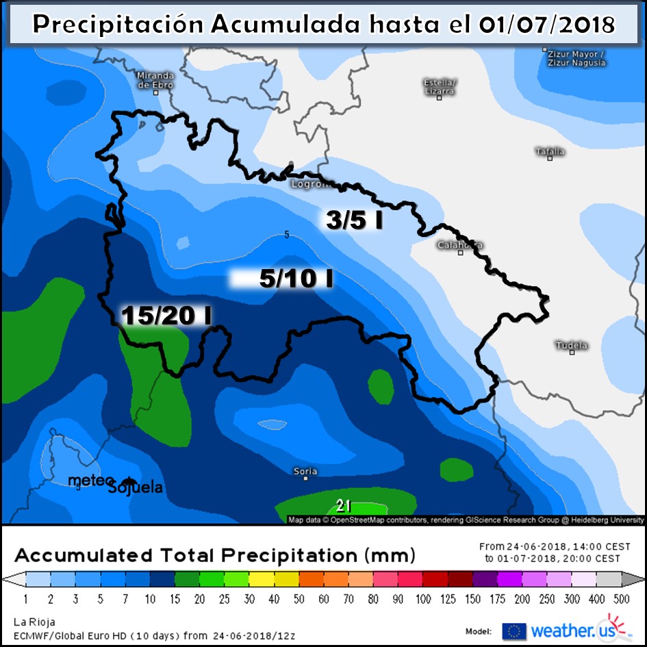 Modelo meteorologico de precipitación acumulada