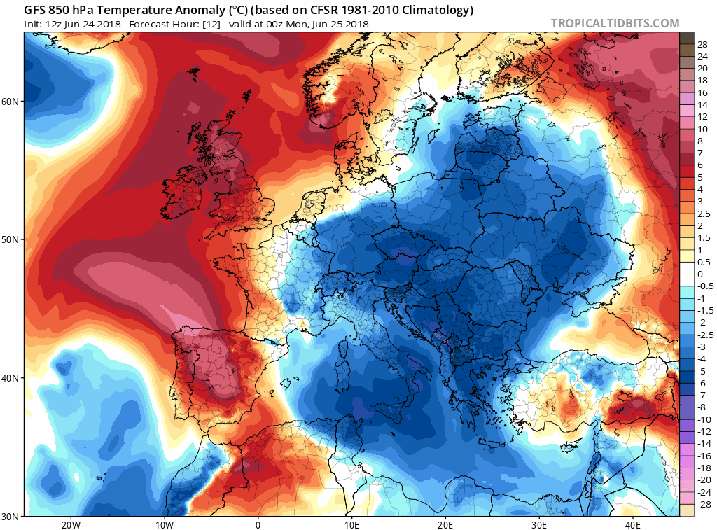Animación de anomalías de temperaturas