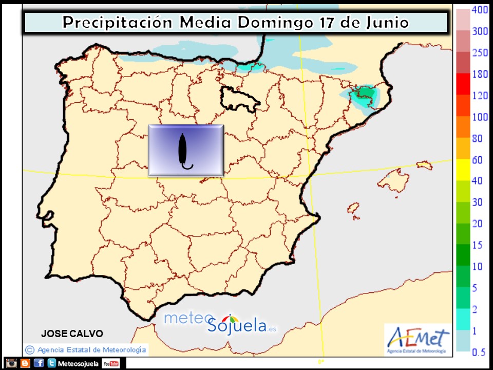 Mapa meteorologico significativo de hoy en La Rioja. Meteosojuela