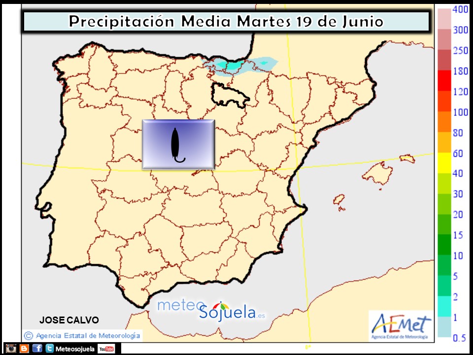 Mapa meteorologico significativo de hoy en La Rioja. Meteosojuela