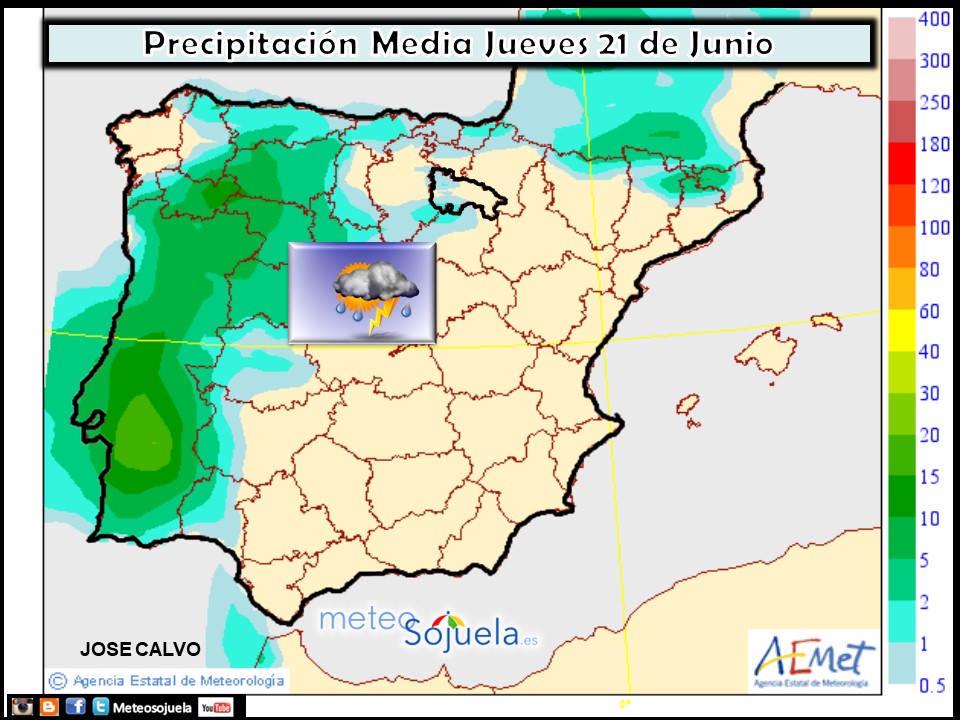 Mapa meteorologico significativo de hoy en La Rioja. Meteosojuela